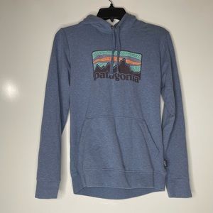 Patagonia Women's Blue Solar Rays '73 Ahnya Pullover Hoodie Size S Small.
